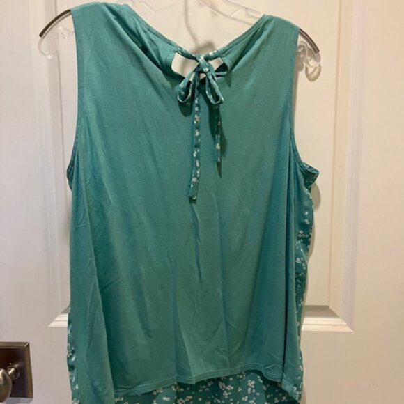 ELLE floral turquoise blouse - Picture 3 of 3